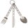 Fox Outdoor Essbesteck Extra Light 3-teilig aus Edelstahl