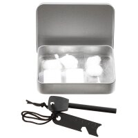 MFH Feuerstarter Set mit Feuerstahl Watte Brennstoff in...