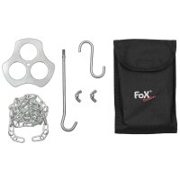Fox Outdoor Dreibeinhalter mit Kette und Haken