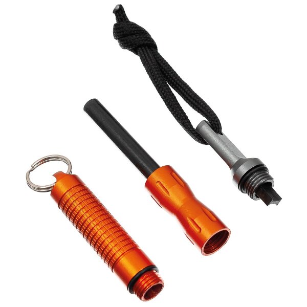 MFH Feuerstarter Compact Orange Feuerstahl