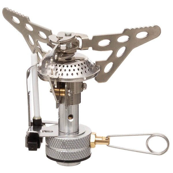 Fox Outdoor Klappbarer Gaskocher klein Edelstahl Brenner