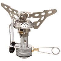 Fox Outdoor Klappbarer Gaskocher klein Edelstahl Brenner