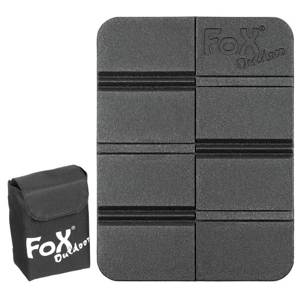 Fox Outdoor Thermositzkissen faltbar mit MOLLE Tasche schwarz