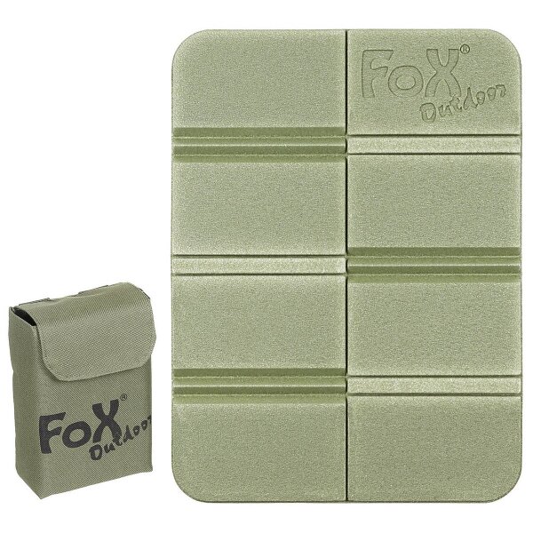 Fox Outdoor Thermositzkissen faltbar mit MOLLE Tasche oliv