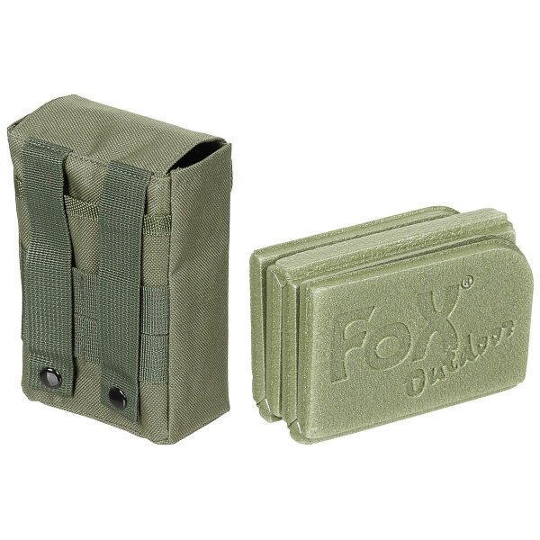 Fox Outdoor Thermositzkissen faltbar mit MOLLE Tasche oliv