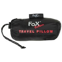 Fox Outdoor Aufblasbares Reisekissen schwarz