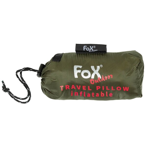 Fox Outdoor Aufblasbares Reisekissen Oliv