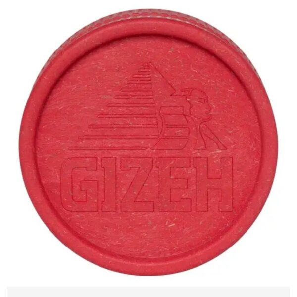GIZEH Premium Hemp Grinder Rot Gras Cannabis Weed Zerkleinerer Crusher red Hanfplastik