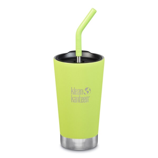 Klean Kanteen Edelstahl Thermobecher mit Deckel und Trinkhalm Juicy Pear