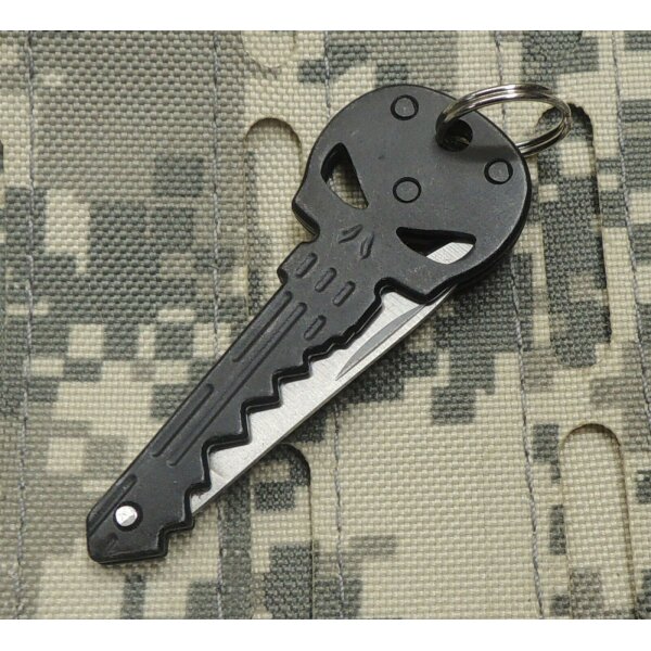 Albainox Messer in Schlüsselform Schlüsselanhänger Skull Totenkopf
