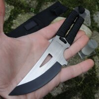 Albainox NOSE GRINDER Fixed Blade Messer Vollmetall Cord Wrapped Scheide 32374