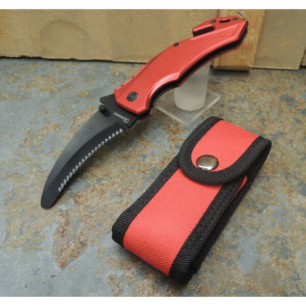Albainox Rettungsmesser Automesser Wellenschliff Gurtschneider Glasbrecher Etui