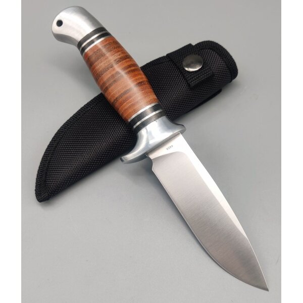 Böker Magnum LEATHERNECK HUNTER Jagdmesser fixed feststehendes Messer mit Ledergriff und Scheide 02MB726