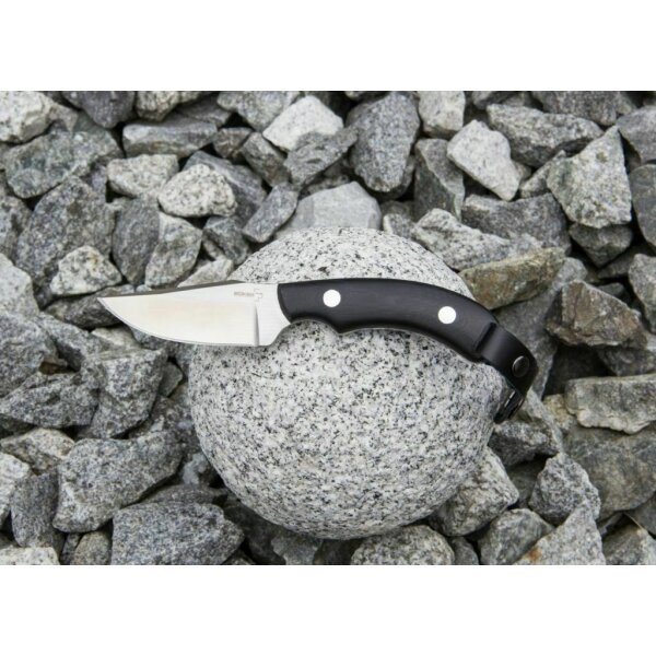 Böker Plus J-Bite 440C G10 Schwarz inkl. Lederscheide 02BO046