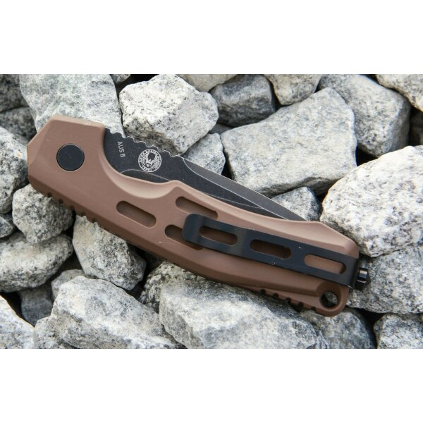 Böker Plus THUNDER STORM AUTO BROWN AUS-8 01BO794