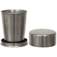 MFH Teleskop-Trinkbecher aus Edelstahl 15 cl