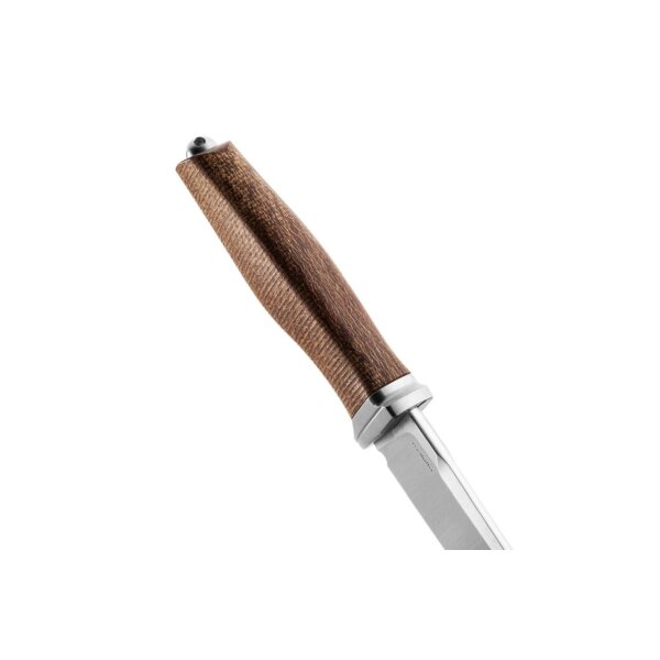 LionSteel Acha - Natural Burlap Micarta brown braun - M390 Klinge klassisch satiniert
