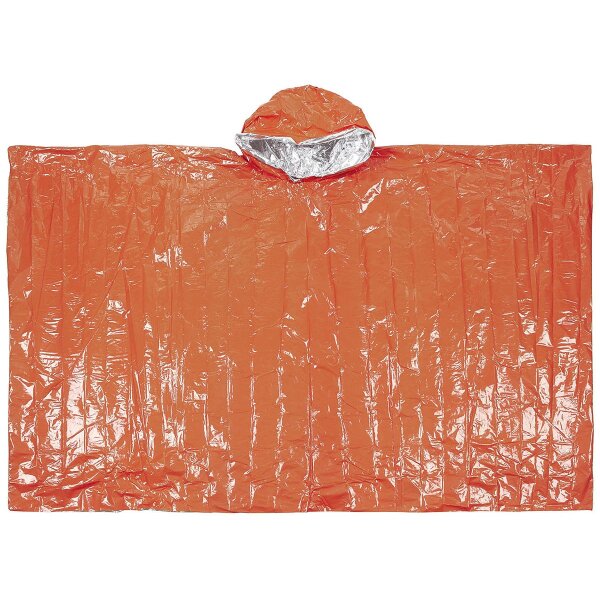 Fox Outdoor Notfall-Poncho ornage einseitig alubeschichtet