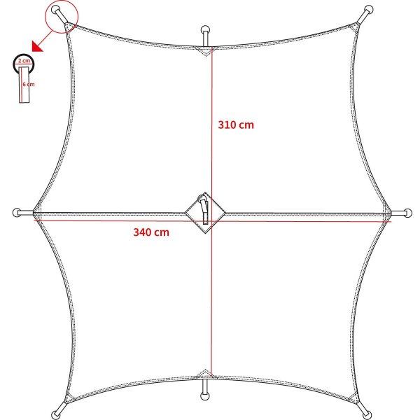 MFH Plane "Hexagon-Tarp" oliv 340 x 310 cm