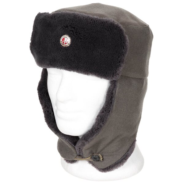 NVA Wintermütze grau mit DDR Kokarde Größe 56