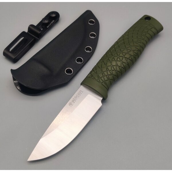 Böker Solingen Bronco Mini CPM-3V Stahl TPE Griff Outdoormesser Bushcraft 121501