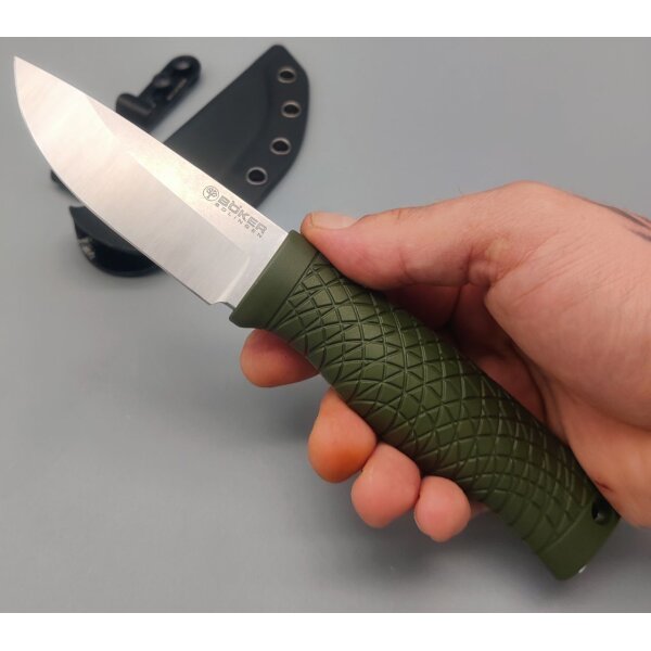 Böker Solingen Bronco Mini CPM-3V Stahl TPE Griff Outdoormesser Bushcraft 121501