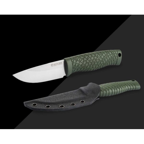 Böker Solingen Bronco Mini CPM-3V Stahl TPE Griff Outdoormesser Bushcraft 121501