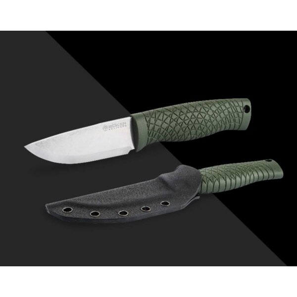 Böker Solingen Bronco Mini CPM-3V Stahl Scandi TPE Griff Outdoormesser Bushcraft 121518