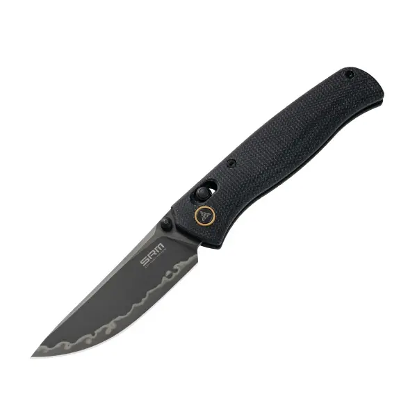 SRM Knives 255L-MB3 Medal Ambi Lock Folder Micarta Griff 140Cr Laminatstahl