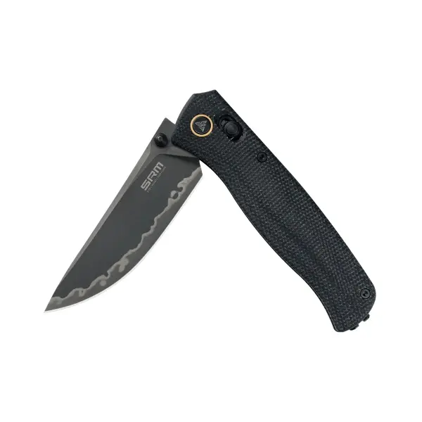 SRM Knives 255L-MB3 Medal Ambi Lock Folder Micarta Griff 140Cr Laminatstahl