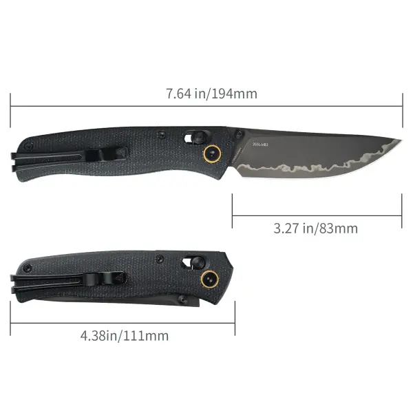 SRM Knives 255L-MB3 Medal Ambi Lock Folder Micarta Griff 140Cr Laminatstahl