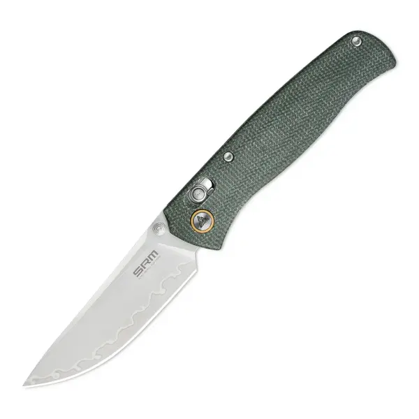 SRM Knives 255L-MG3 Medal Ambi Lock Folder Micarta Griff 140Cr Laminatstahl