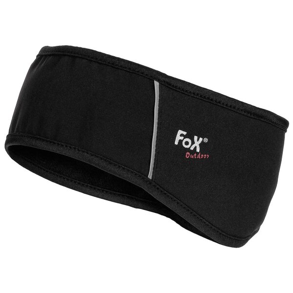 Fox Outdoor Stirnband Softshell Schwarz wasser-/winddicht