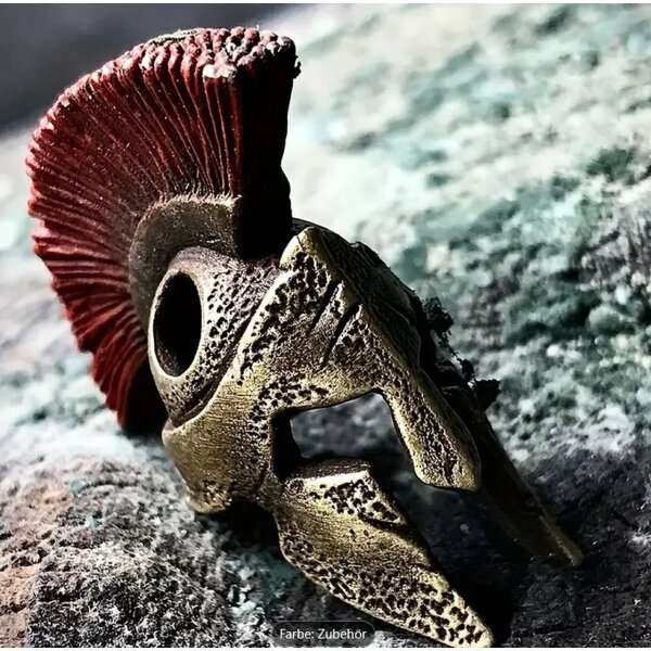 Bead Anhänger Sparta Krieger Helm Held Schlüsselanhänger aus Messing EDC