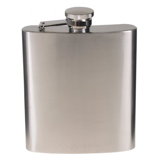 Fox Outdoor Flachmann aus Edelstahl chrom matt 8 OZ=225 ml