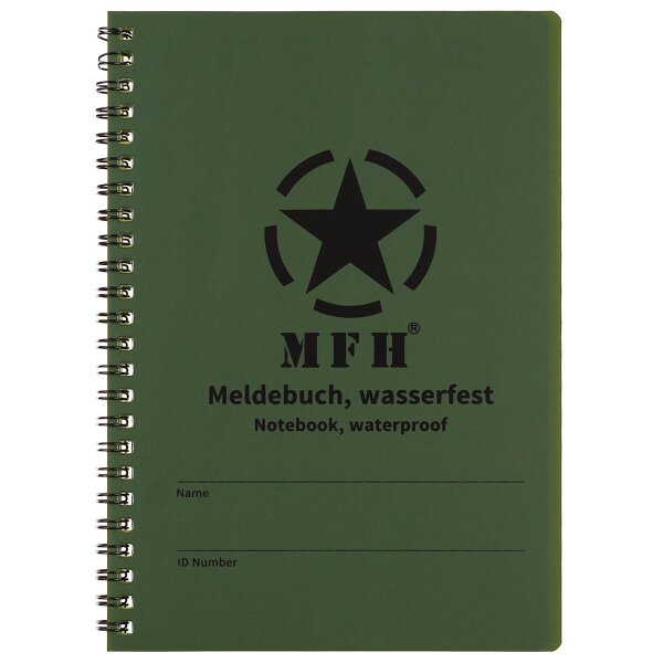 MFH Meldebuch Schreibblock wasserfest großmit Spiralbindung