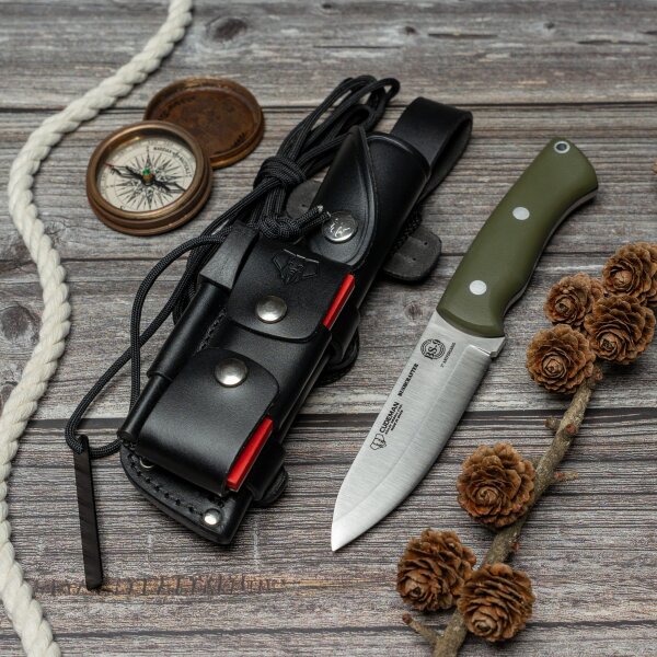 Cudeman Bushcrafter BS9 N690Co G10 Grün Feuerstarter
