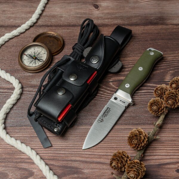 Cudeman Messer MT-5 N695 Stahl G10 Bushcraft Feuerstarter