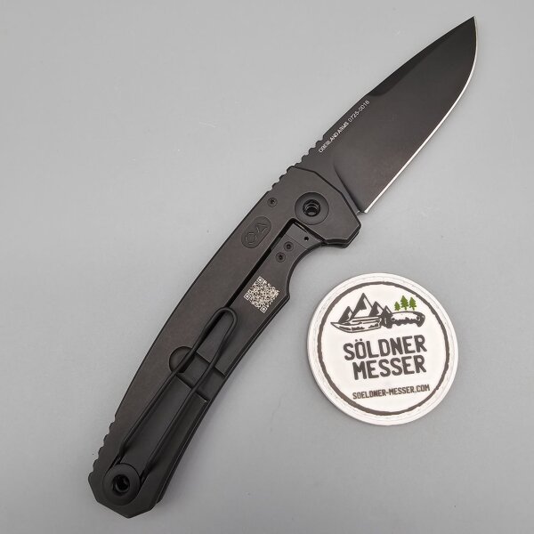 Oberland Arms Sepp by lionSTEEL Vollintegral Titan schwarz black mit schwarzem Etui