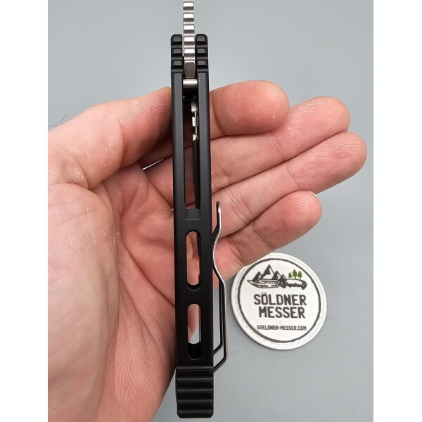 Oberland Arms Sepp by lionSTEEL Alu Vollintegral Aluminium schwarz black mit schwarzem Etui