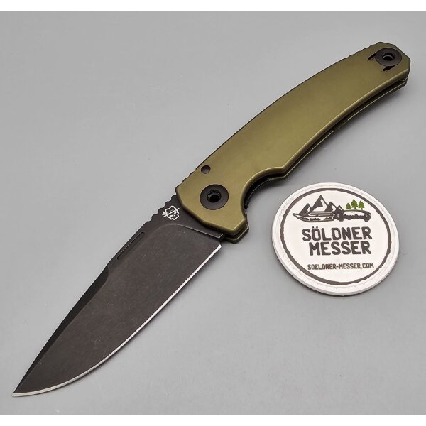 Oberland Arms Sepp by lionSTEEL Alu Vollintegral Aluminium grün green mit schwarzem Etui