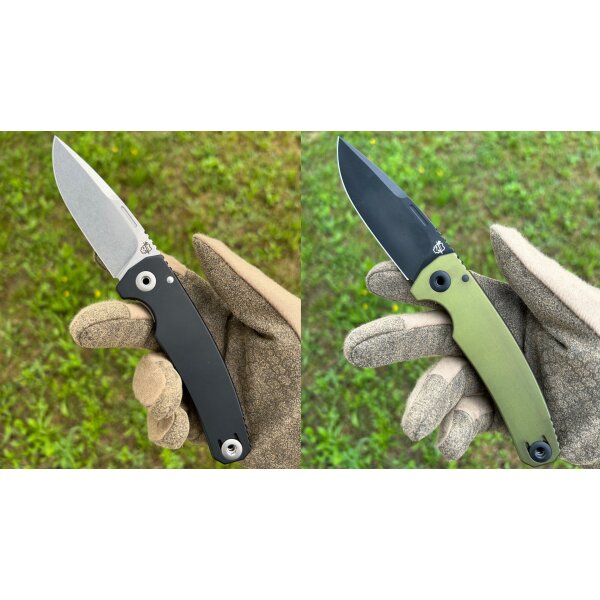 Oberland Arms Sepp by lionSTEEL Alu Vollintegral Aluminium grün green mit schwarzem Etui