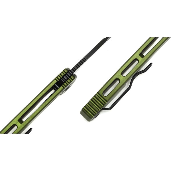 Oberland Arms Sepp by lionSTEEL Alu Vollintegral Aluminium grün green mit schwarzem Etui