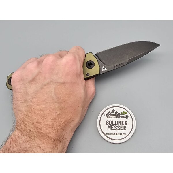 Oberland Arms Sepp by lionSTEEL Alu Vollintegral Aluminium grün green mit schwarzem Etui
