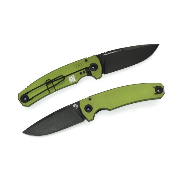 Oberland Arms Sepp by lionSTEEL Alu Vollintegral Aluminium grün green mit schwarzem Etui