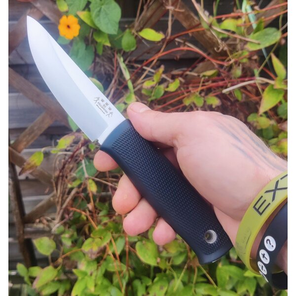 Fällkniven H1zElmax - Hunting Knife Jagd Bushcraft Elmax Stahl H1 Zytel Scheide Thermorun Griff