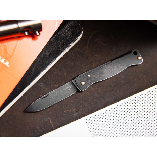 Böker Plus Atlas Mini Dark 12C27 Stahl Edelstahl Slipjoint 01BP0025