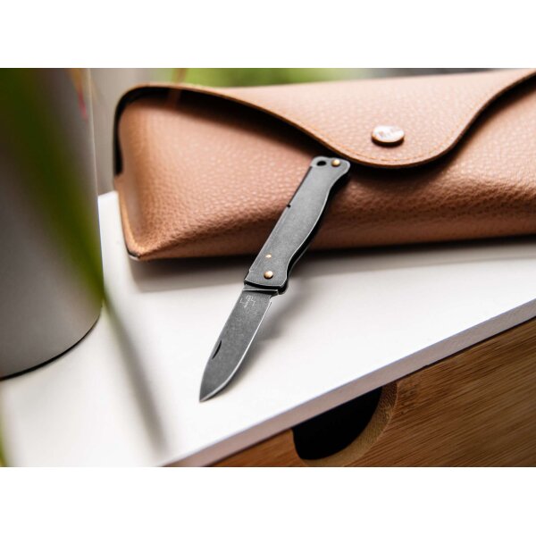 Böker Plus Atlas Mini Dark 12C27 Stahl Edelstahl Slipjoint 01BP0025