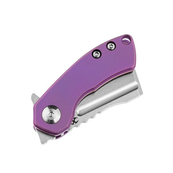 Kansept Knives Mini Korvid Flipper by Koch Tools Purple Lila Titanium Handle und Klinge aus CPM-S35VN
