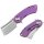 Kansept Knives Mini Korvid Flipper by Koch Tools Purple Lila Titanium Handle und Klinge aus CPM-S35VN